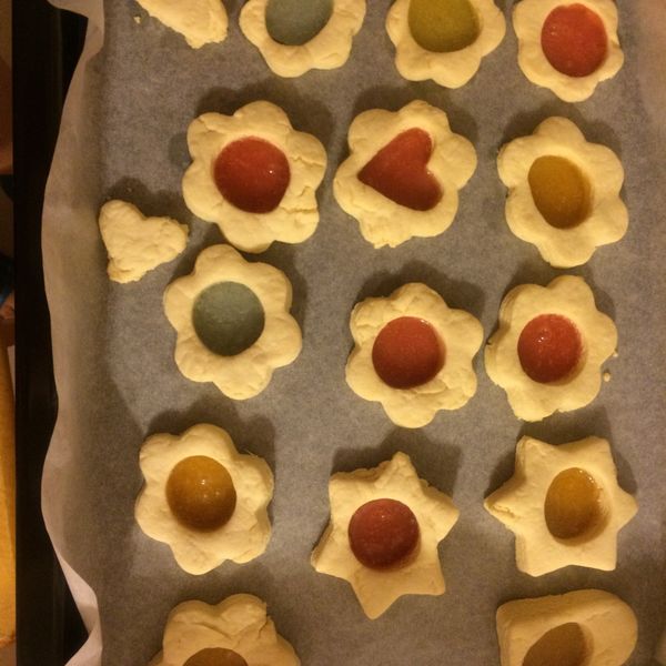 超簡單牛奶玻璃餅乾 : 花花樂樂一起做