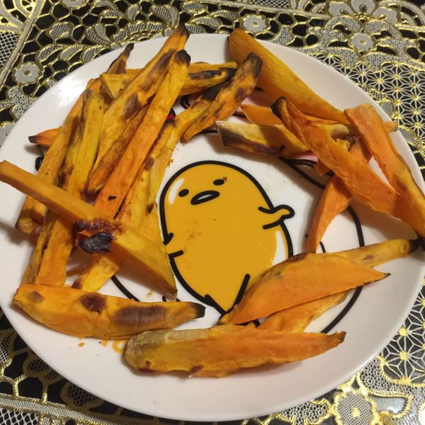 免油炸! 烤箱烤出香噴噴地瓜薯條 : Lotso一起做