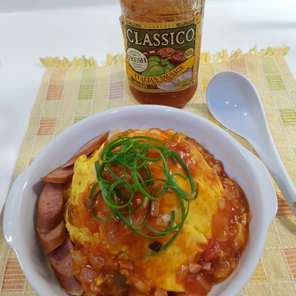 義式臘腸歐姆蛋包飯 : Ruby Shu Ruby一起做