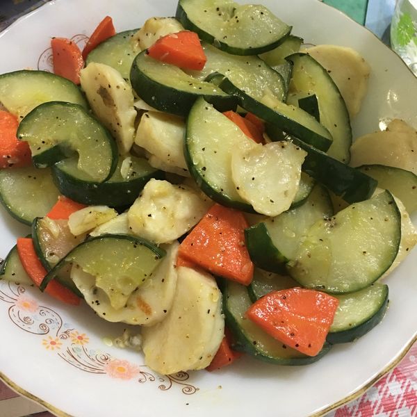 [瓜果類]大黃瓜炒貢丸：可可鈉 一起做