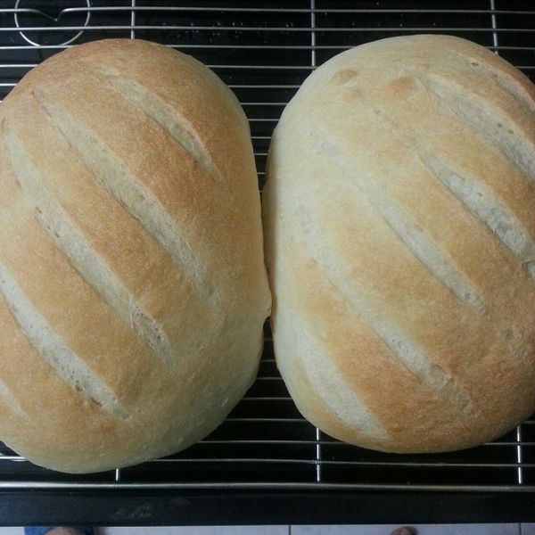 ㄚ曼達的廚房~法國圓麵包 : momo一起做