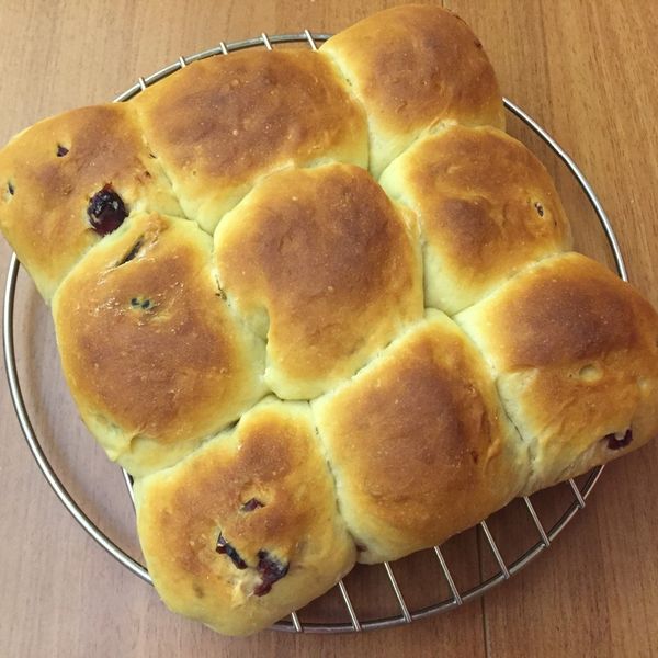 優格果乾軟麵包（免揉） : 1000隻魚的味道一起做