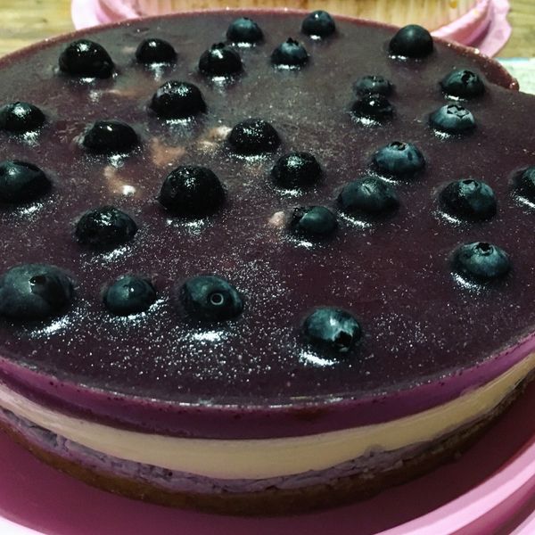 Cheng Nafi一起做了藍莓凍乳酪蛋糕（5吋、免烤箱）