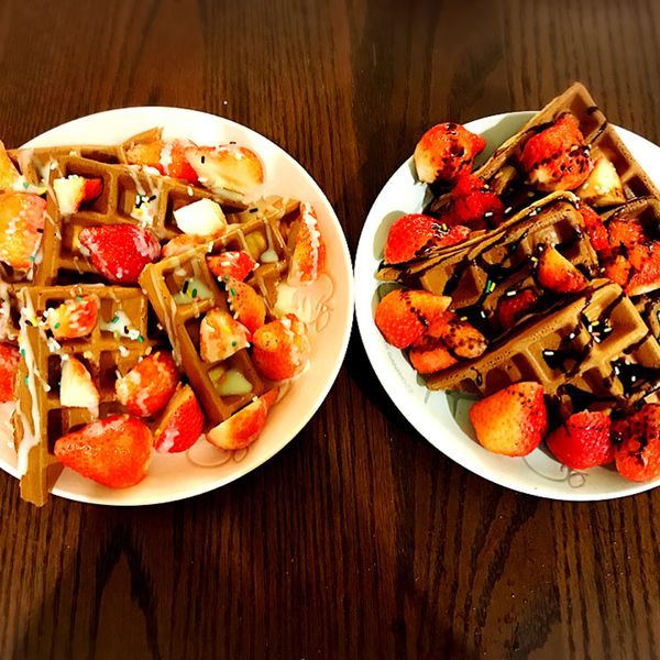 Hao wife ㄟ苦情廚房一起做了萬用鬆餅粉的製作與運用