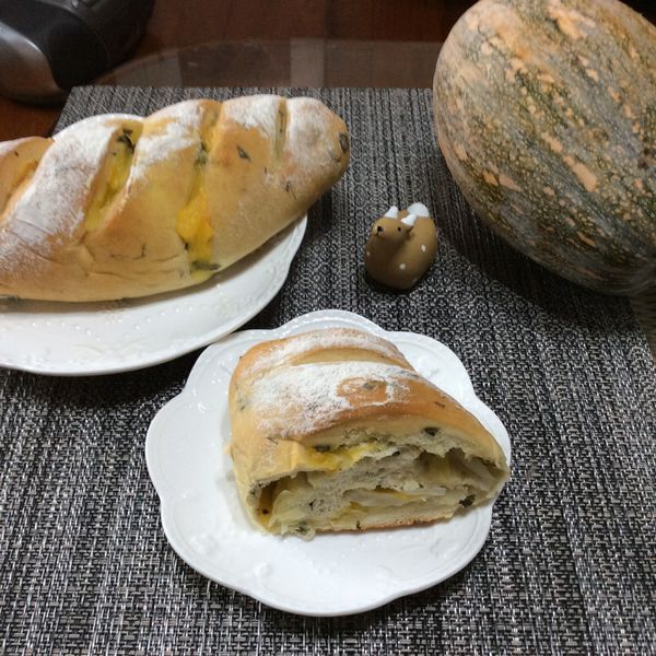 九層塔(羅勒)火腿起司麵包 : 羅偵源一起做