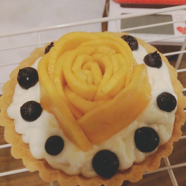 💜💜超簡單～馬斯卡彭藍莓派💜💜 : 余胖丁一起做