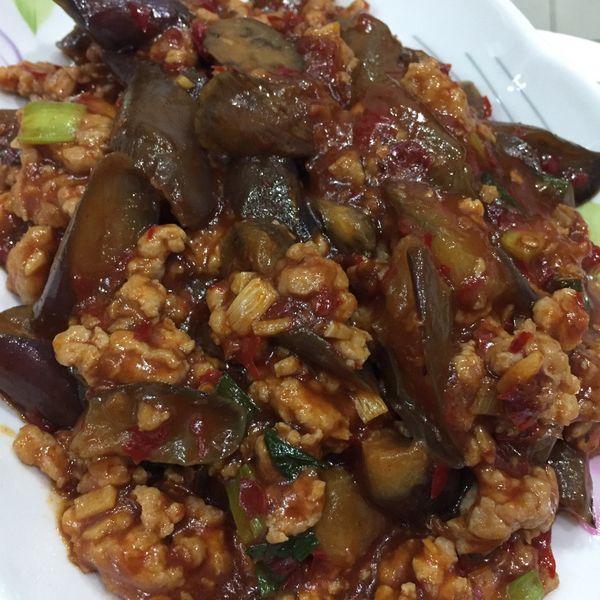 魚香茄子 : 米漿一起做