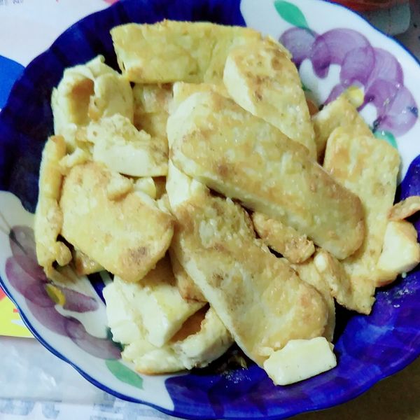 煎炸雞蛋豆腐 : 陳玠穎一起做