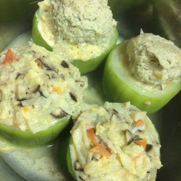 一菜二吃之絲瓜盅蒸蛋 : Yuju Kuo一起做