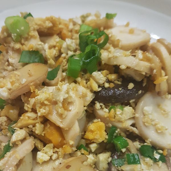 鐵板鹹蛋杏鮑菇 : fchui一起做