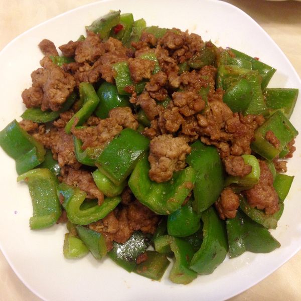 \\拌飯好開胃-沙茶青椒肉末//：Kayla 一起做