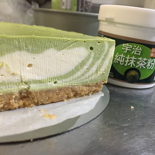 斑馬條紋日式抹茶乳酪蛋糕（6吋、免烤箱） : 興趣使然的魚一起做