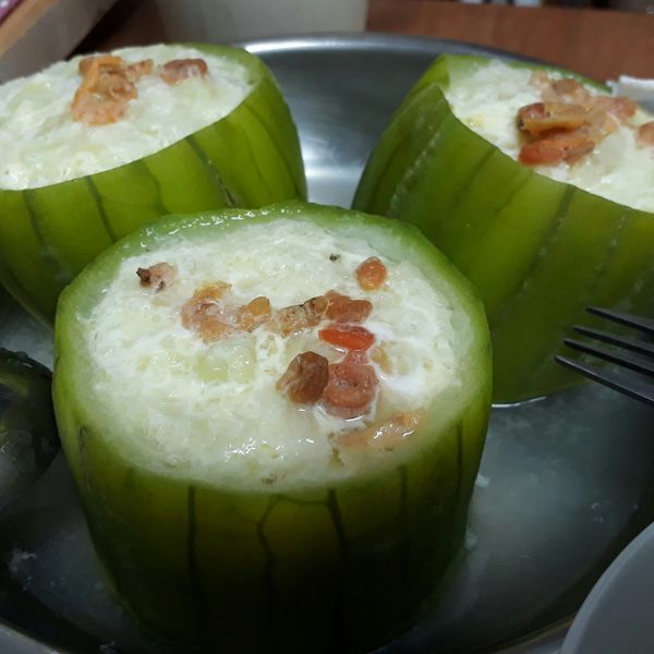 一菜二吃之絲瓜盅蒸蛋:李婉慈 一起做