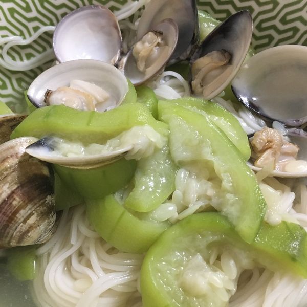 絲瓜蛤蜊麵線：笑叔試一試 一起做