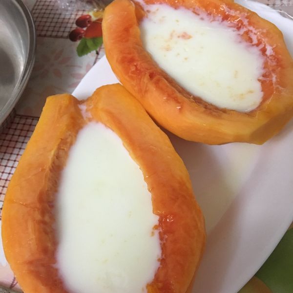 木瓜牛奶凍 [超簡易15分鐘食譜]：薯LinG❤️熱愛下廚小護士😜 一起做