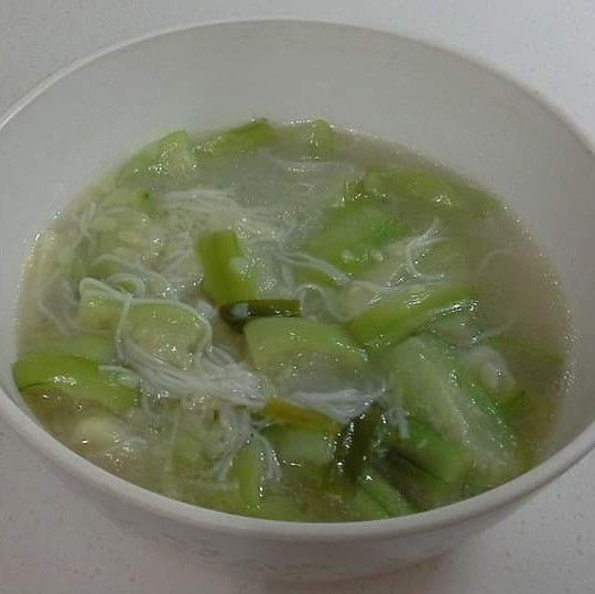 絲瓜蛤蜊麵線：張伶如 一起做