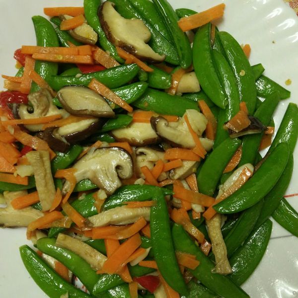 清炒香菇甜豆 : 螞蟻一起做