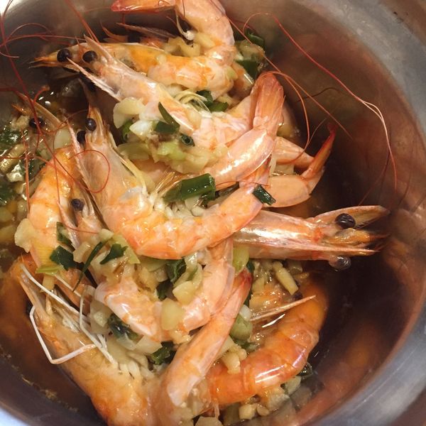 蒜茸蒸鮮蝦 : Yilin一起做