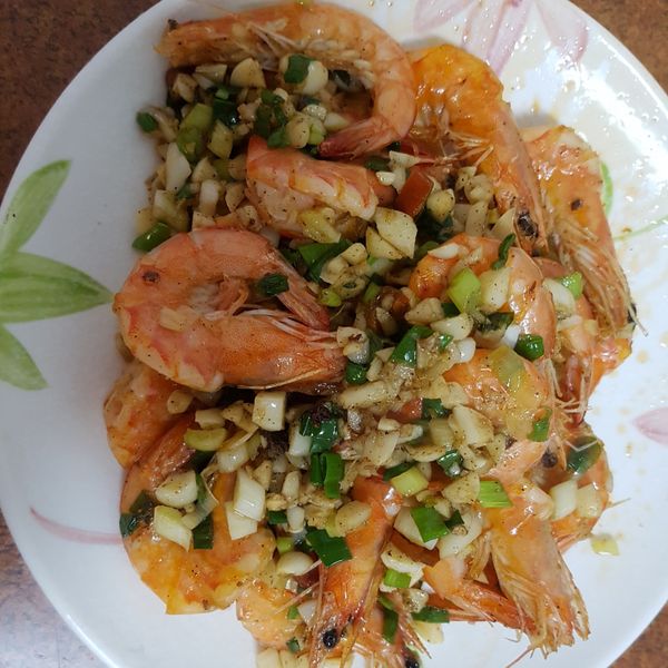 蒜爆鮮蝦：張伶如 一起做