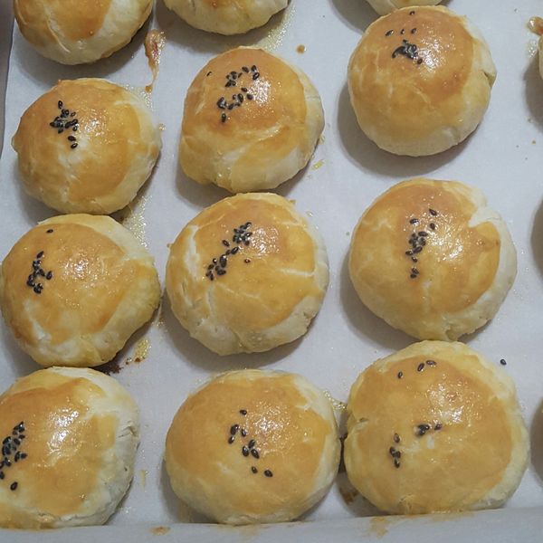 蛋黃酥 : 禎禎一起做