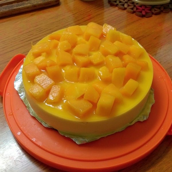 芒果慕斯凍餅 [免烤箱] : Alice一起做