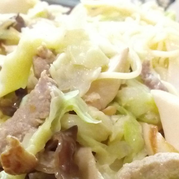 奶香白菜豬肉義大利麵🇮🇹：尤曉叡 一起做