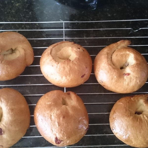 蔓越莓貝果 : Nicole一起做