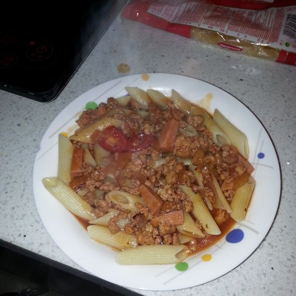 茄汁義大利麵：SandyZiRong 一起做