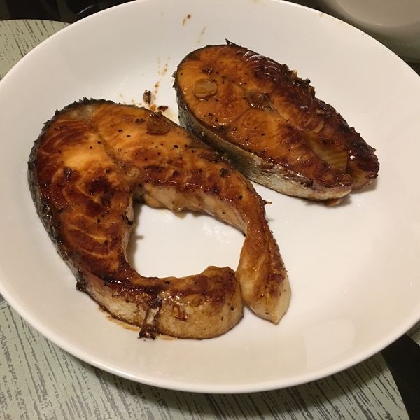 照燒鮭魚：Appleapplechow 一起做