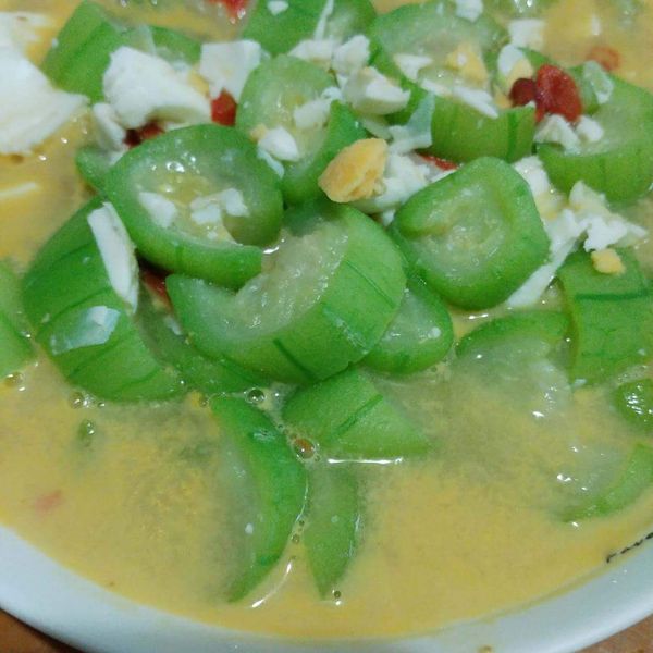 鹹蛋燴絲瓜 : 丁珊珊一起做