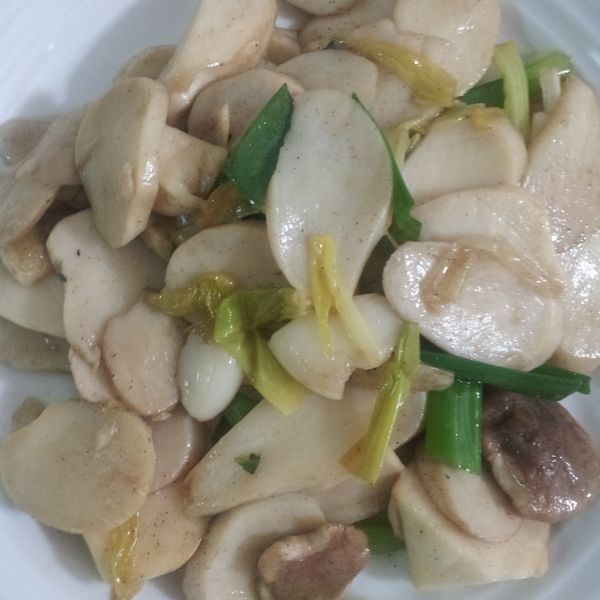 蔥爆杏鮑菇 : 水晶一起做