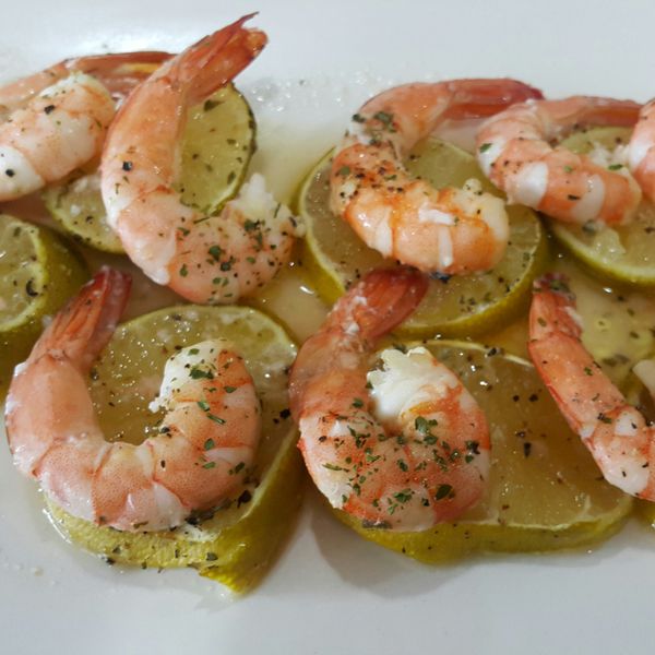 {食譜} 5分鐘做奶油檸檬香料烤蝦：ivy 一起做
