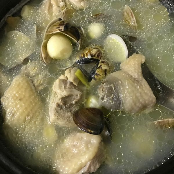 蒜頭蛤蜊雞湯 : linda一起做