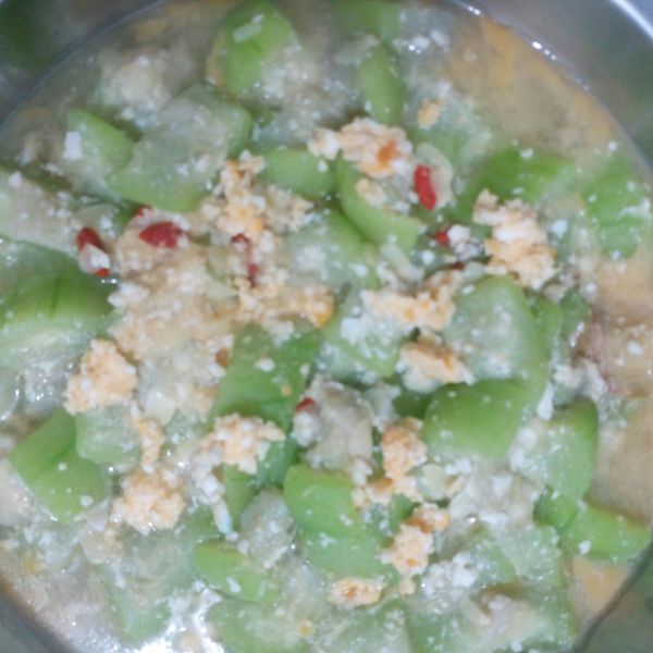 鹹蛋絲瓜 : 香甜可可一起做