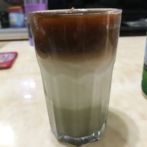 自製-漸層抹茶拿鐵咖啡 : 卡蘿一起做