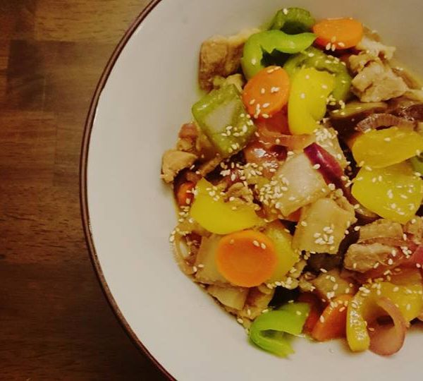 和風。味噌豬肉炒茄子青椒 : Queenie一起做