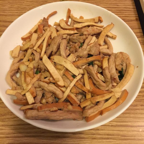 豆乾炒肉絲：Shu Chi Laio 一起做