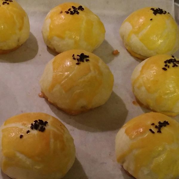 蛋黃酥 : 喵喵一起做