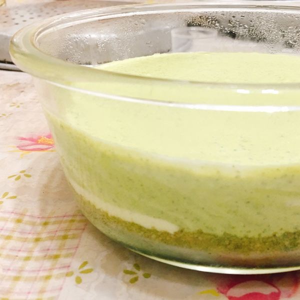 抹茶漸層乳酪蛋糕 （6吋、免烤箱） : Melody Ku一起做