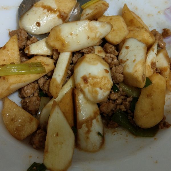 肉末炒筊白筍 : 君的隨意煮煮一起做