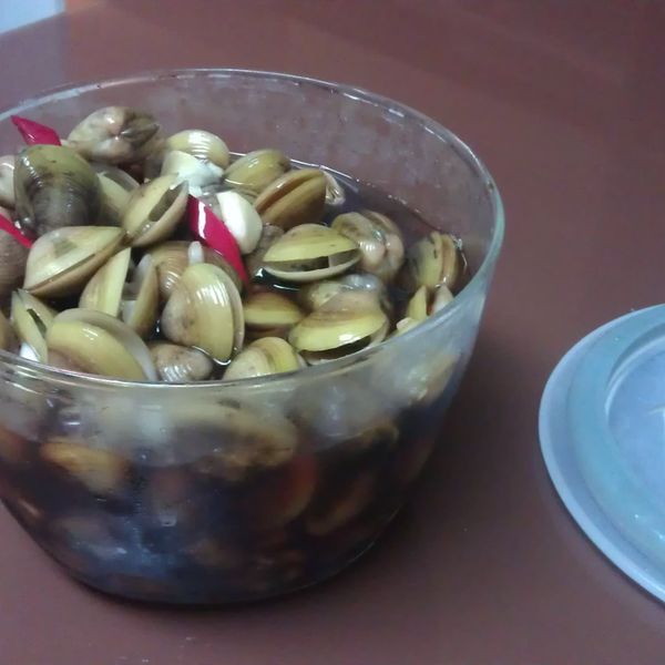 ღ小吟愛做菜ღ 蒜酒鹹蜆仔 : 快晴媽媽一起做