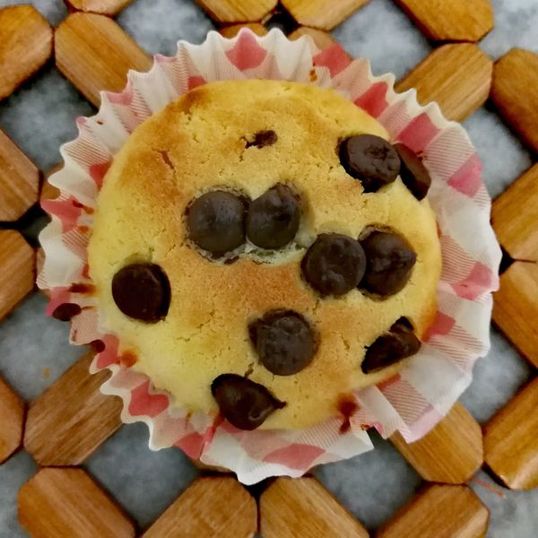 零失敗巧克力豆馬芬蛋糕(鬆餅粉):sw 一起做