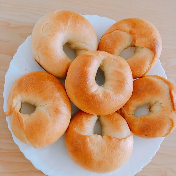 原味鮮奶貝果（巧克力餡）：Vicky Chang 一起做