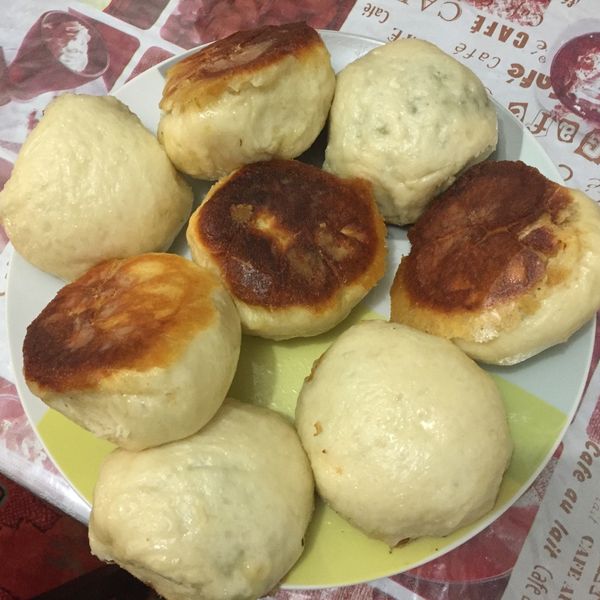 韭菜蛋煎包：Lumin Fan 一起做