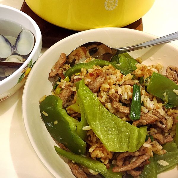 青黃椒肉絲炒飯 : Alicia一起做