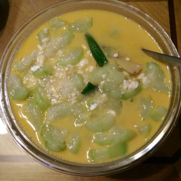 鹹蛋絲瓜 : ann一起做