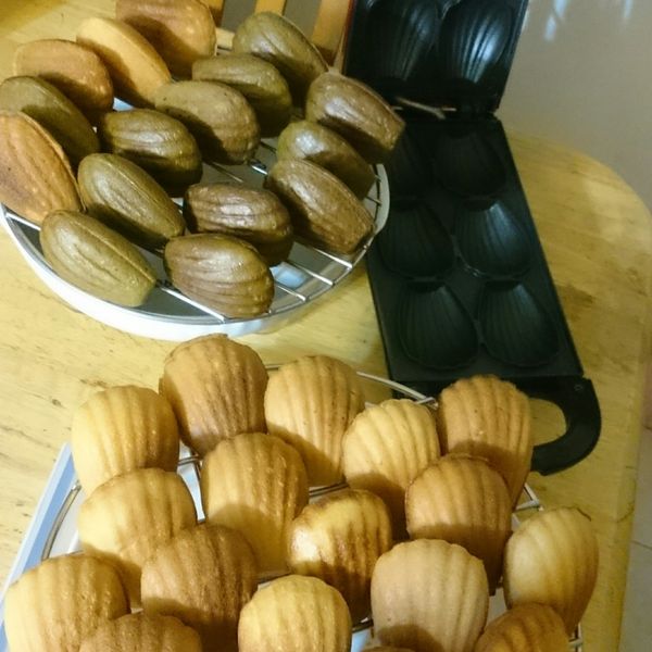 蜂蜜瑪德蓮-原味.可可.抹茶 : 菜菜子一起做