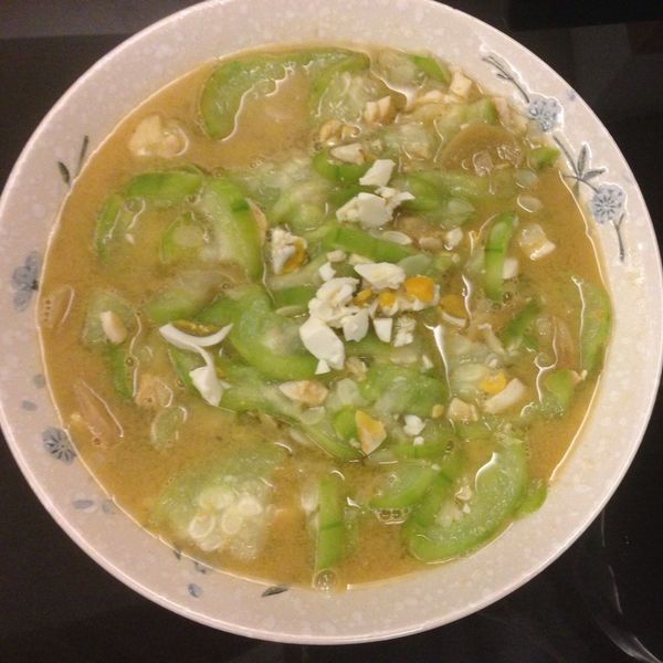 鹹蛋絲瓜 : jenny一起做