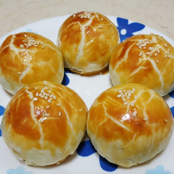 中秋也要食的健康 - 美味蛋黃酥：小芳 一起做