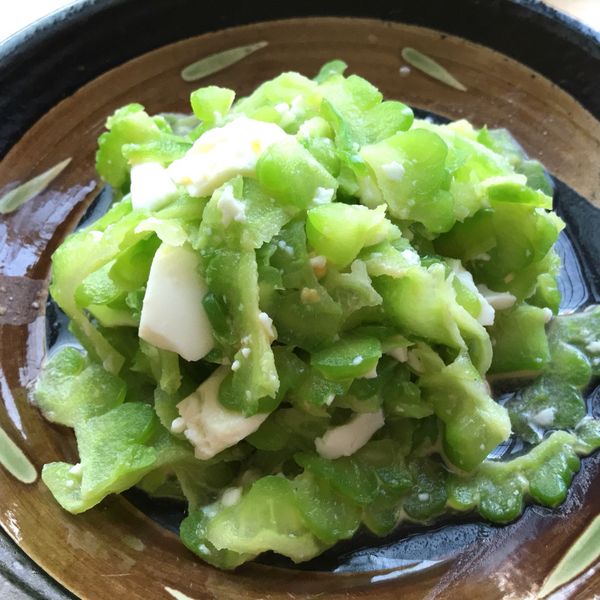 鹹蛋涼拌苦瓜 : 韓奔奔一起做